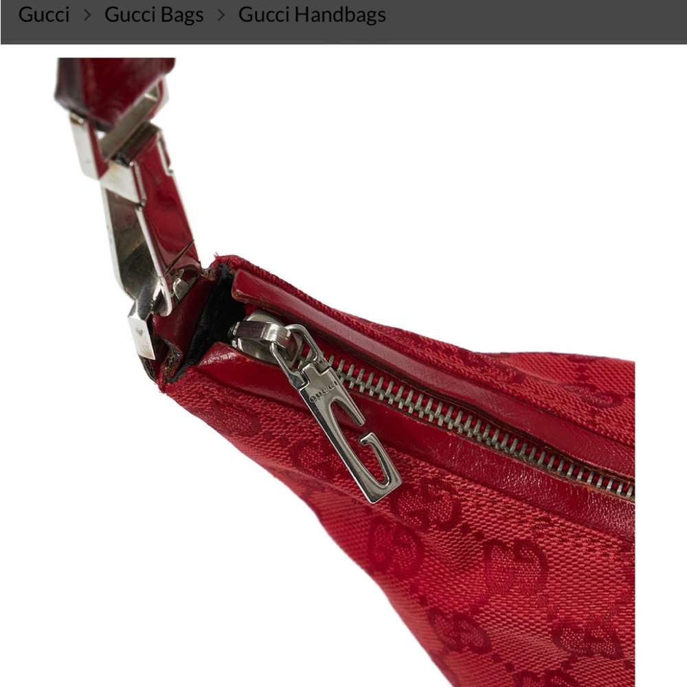 Gucci Red GG Canvas Shoulder Bag - Picture 8 of 12
